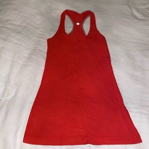 Lululemon Racerback Tank in Red/orange